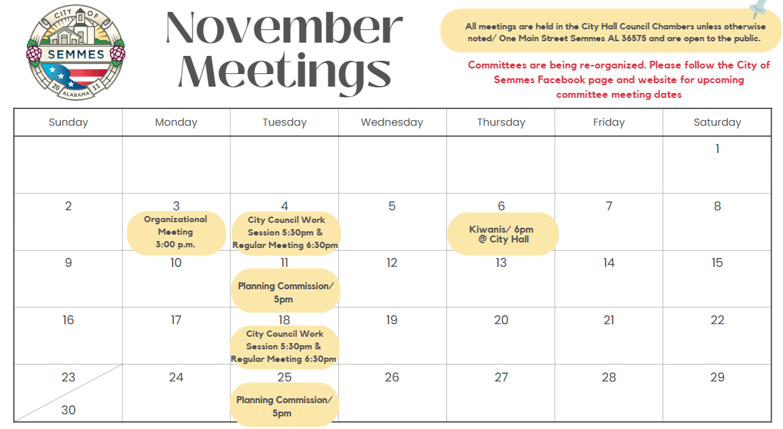 november meetings