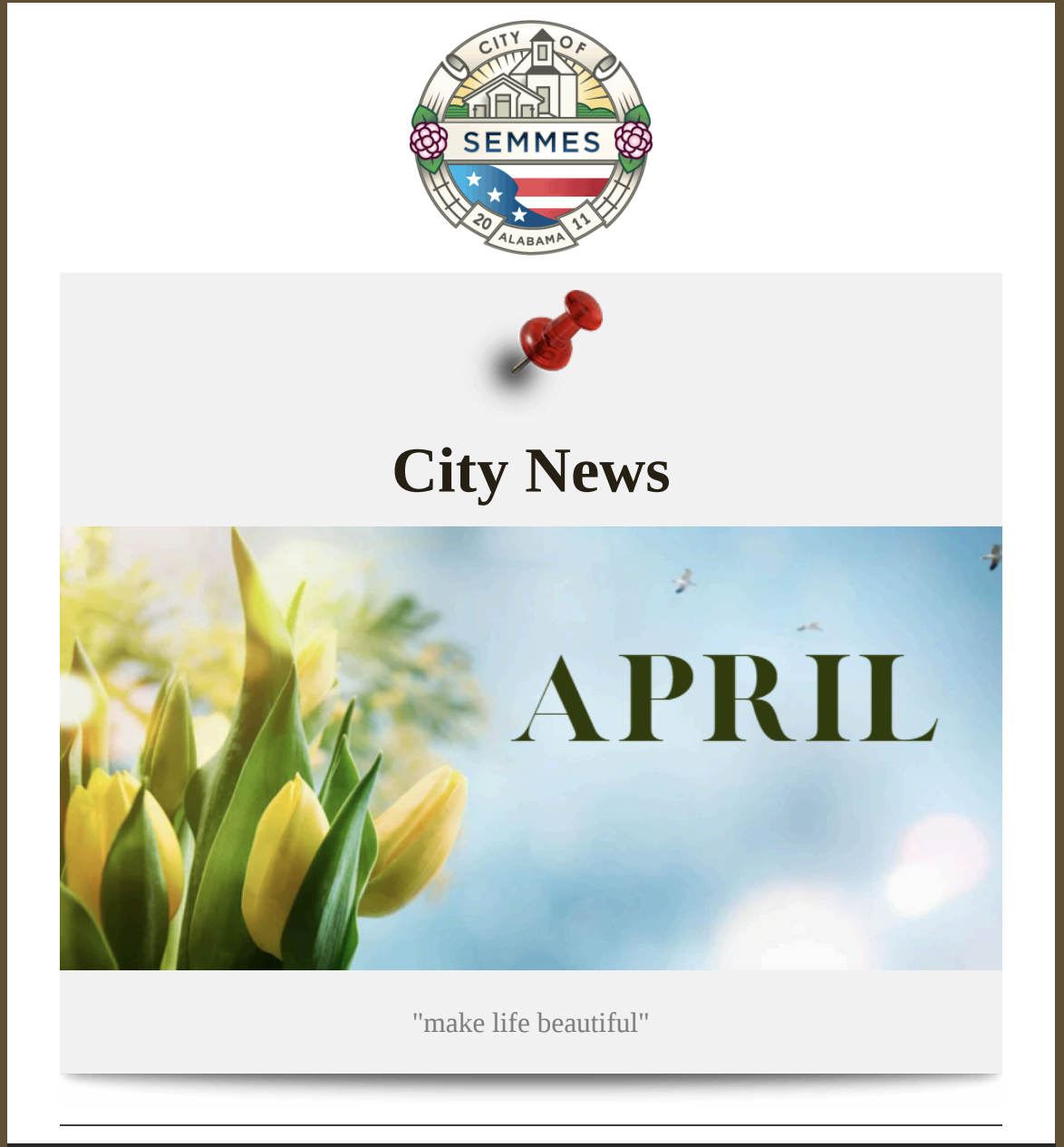 april newsletter