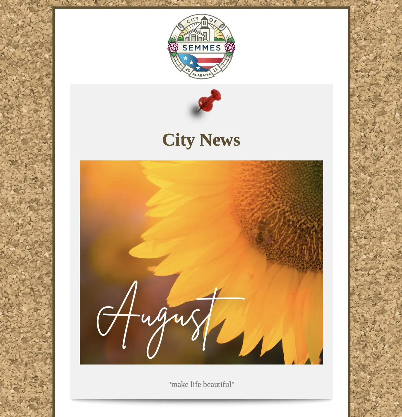 august newsletter